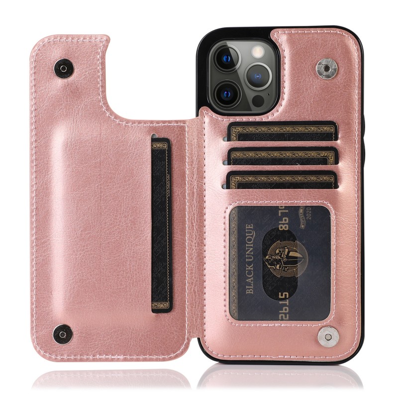 Genuine Leather Phone Case with Shockproof, Stand, Anti-scratch, Card Slots and Drop Protection